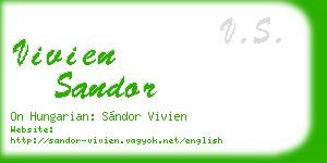 vivien sandor business card